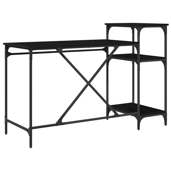 Birou Stejar Negru 135 x 50 x 90 cm Lemn compozit - WALTI WALTI