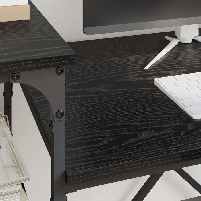 Birou Stejar Negru 105 x 50 x 90 cm Lemn compozit - WALTI WALTI