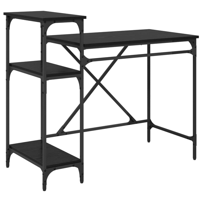 Birou Stejar Negru 105 x 50 x 90 cm Lemn compozit - WALTI WALTI