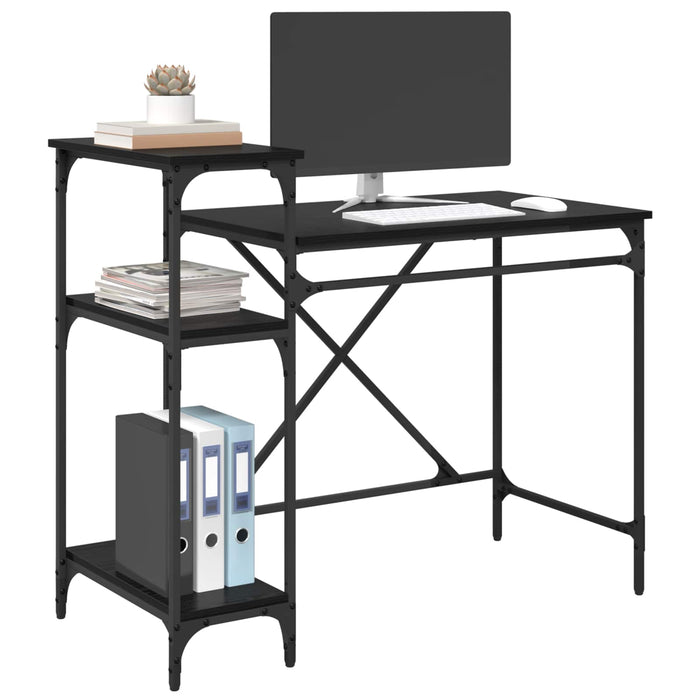 Birou Stejar Negru 105 x 50 x 90 cm Lemn compozit - WALTI WALTI