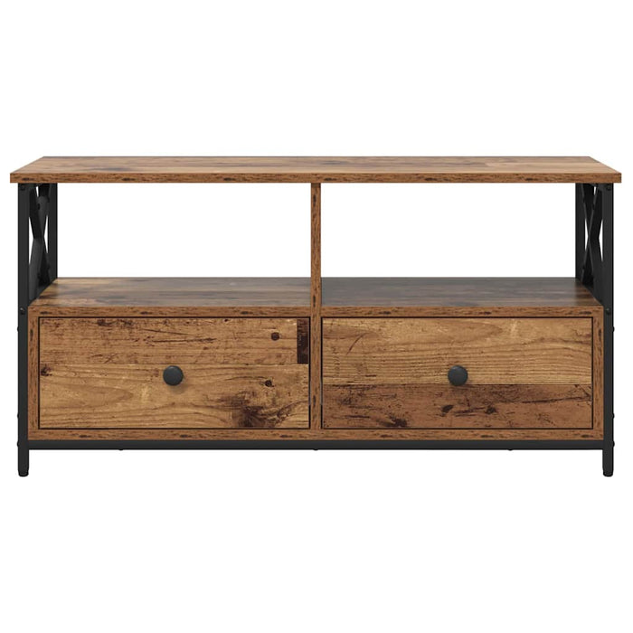 Cabinet TV Lemn Vechi 90 x 33 x 45 cm Lemn ingineresc și oțel - WALTI WALTI