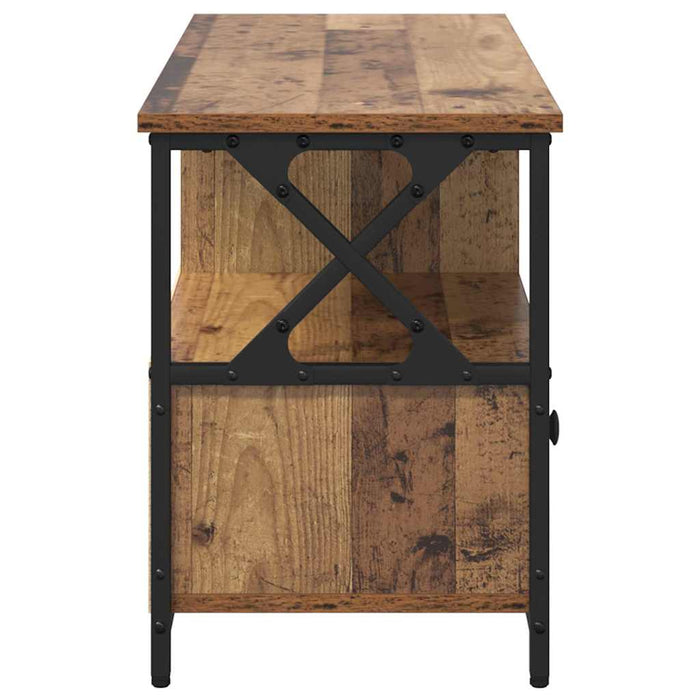 Cabinet TV Lemn Vechi 90 x 33 x 45 cm Lemn ingineresc și oțel - WALTI WALTI