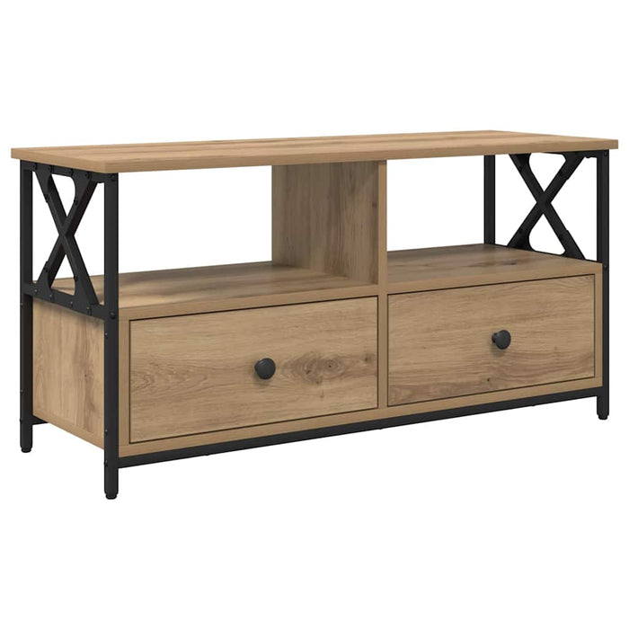 Cabinet TV cu sertar Stejar Artizanal 90 x 33 x 45 cm - WALTI WALTI
