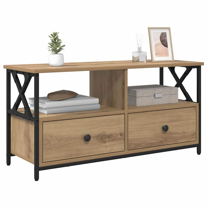Cabinet TV cu sertar Stejar Artizanal 90 x 33 x 45 cm - WALTI WALTI