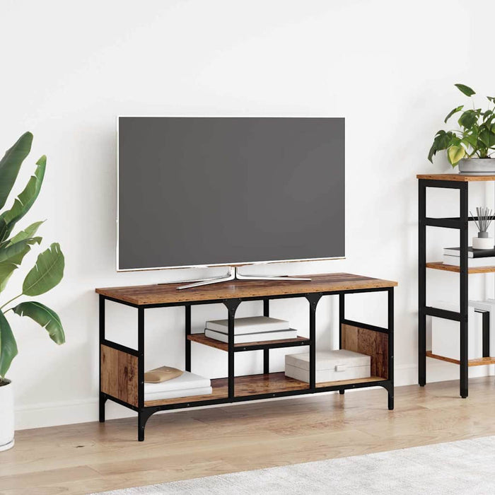 Cabinet TV Lemn Vechi 100 x 35 x 45 cm Lemn Ingineresc și Fier - WALTI WALTI