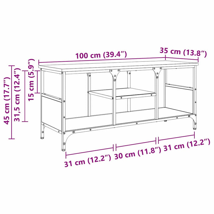 Cabinet TV Stejar Artizanal 100 x 35 x 45 cm - WALTI WALTI