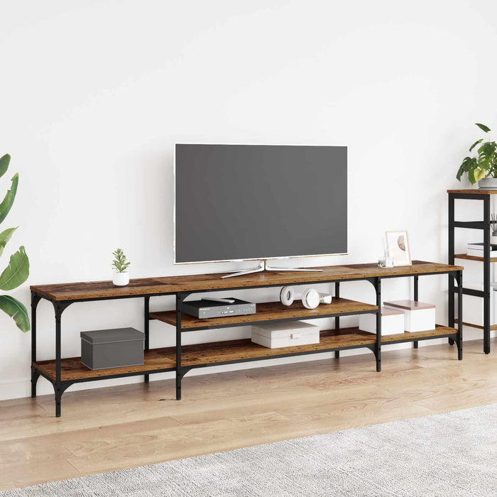 Cabinet TV Lemn Vechi 201 x 35 x 45 cm Lemn Ingineresc și Fier - WALTI WALTI