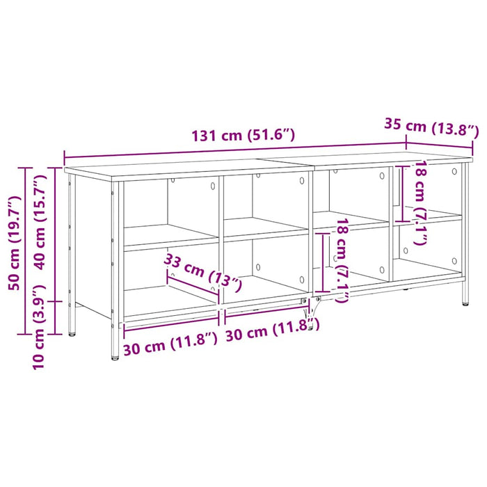 Dulap pentru pantofi cu raft Stejar Artizanal 131 x 35 x 50 cm - WALTI WALTI