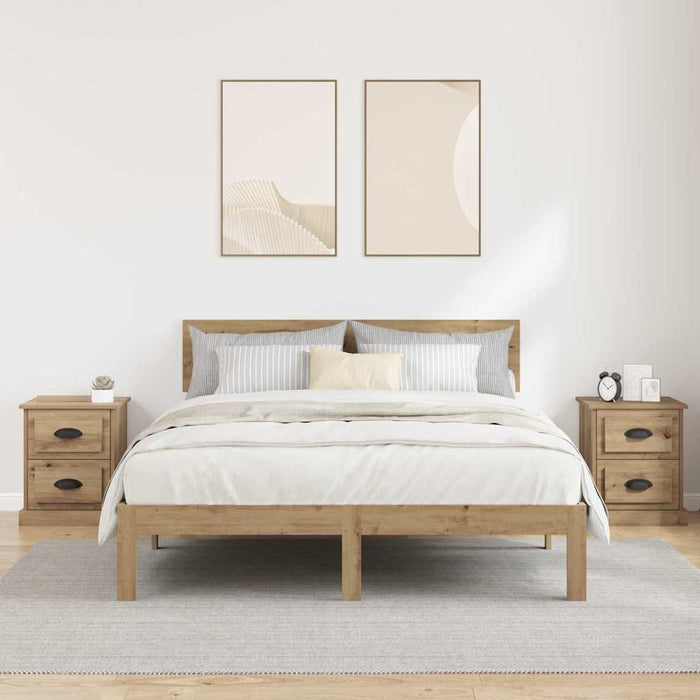 Dulap de noapte 2 buc. Stejar Artizanal 39 x 39 x 47.5 cm - WALTI WALTI
