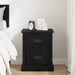 Dulap de noapte Stejar Negru 39 x 39 x 47.5 cm Lemn compozit - WALTI WALTI