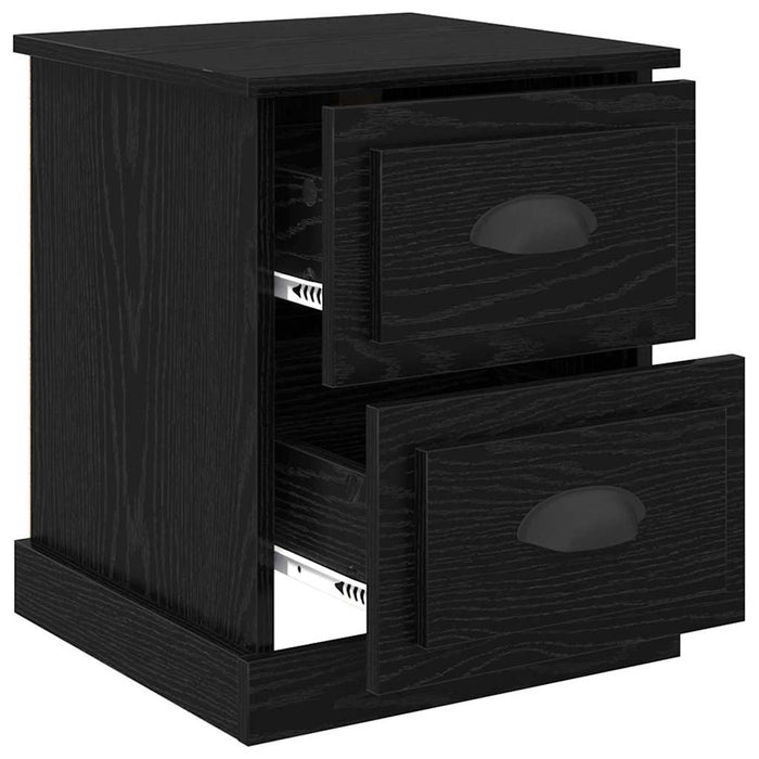 Dulap de noapte Stejar Negru 39 x 39 x 47.5 cm Lemn compozit - WALTI WALTI