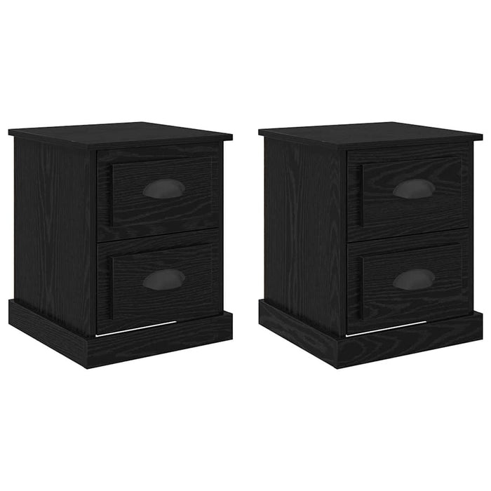 Dulap de noapte cu sertar 2 pcs Stejar Negru 39 x 39 x 47.5 cm - WALTI WALTI