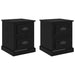 Dulap de noapte cu sertar 2 pcs Stejar Negru 39 x 39 x 47.5 cm - WALTI WALTI