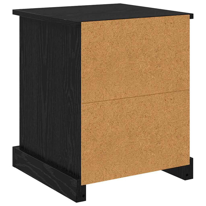 Dulap de noapte cu sertar 2 pcs Stejar Negru 39 x 39 x 47.5 cm - WALTI WALTI