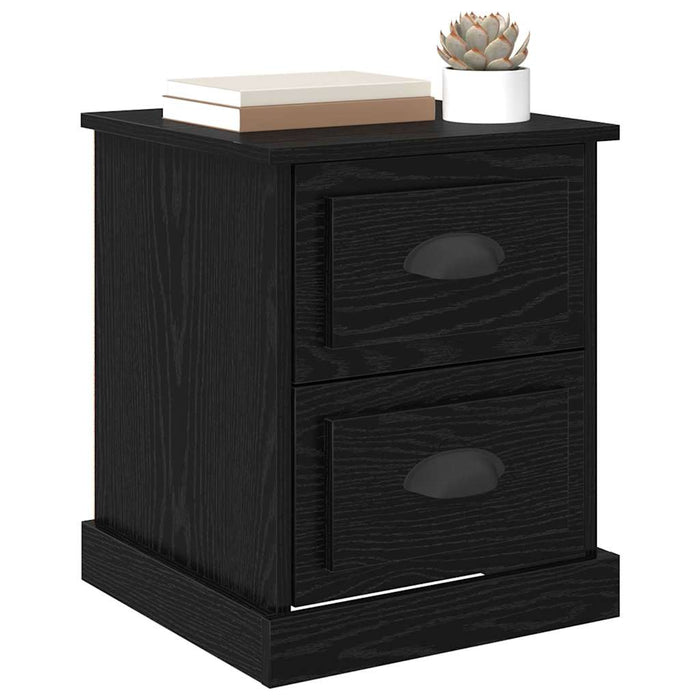 Dulap de noapte cu sertar 2 pcs Stejar Negru 39 x 39 x 47.5 cm - WALTI WALTI