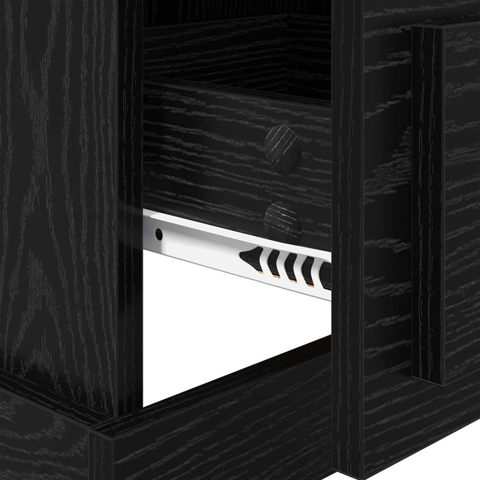 Dulap de noapte Stejar Negru 39 x 39 x 67,5 cm Lemn compozit WALTI