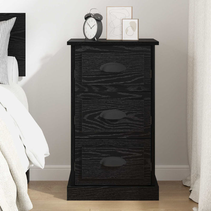 Dulap de noapte Stejar Negru 39 x 39 x 67,5 cm Lemn compozit WALTI