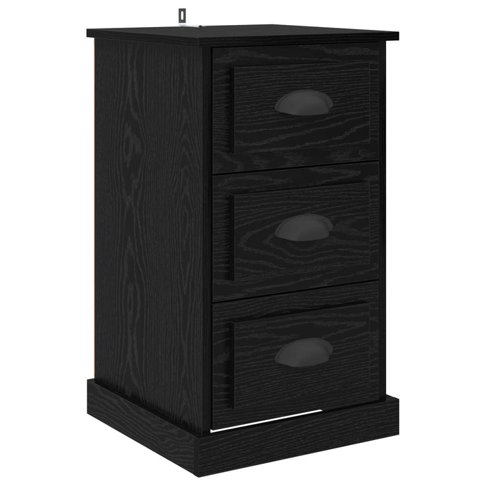 Dulap de noapte Stejar Negru 39 x 39 x 67,5 cm Lemn compozit WALTI