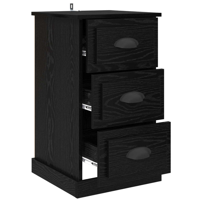 Dulap de noapte Stejar Negru 39 x 39 x 67,5 cm Lemn compozit WALTI
