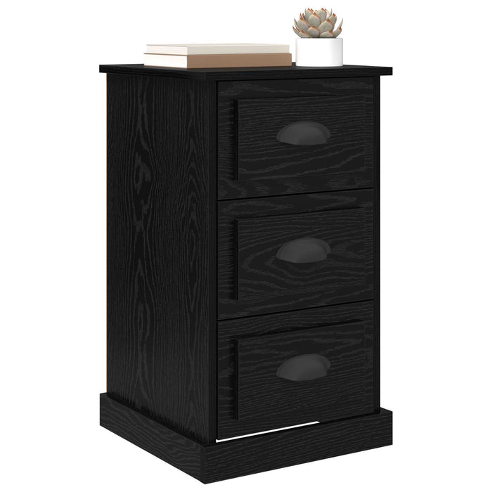 Dulap de noapte Stejar Negru 39 x 39 x 67,5 cm Lemn compozit WALTI