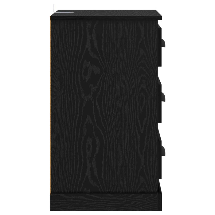 Dulap de noapte Stejar Negru 39 x 39 x 67,5 cm Lemn compozit WALTI