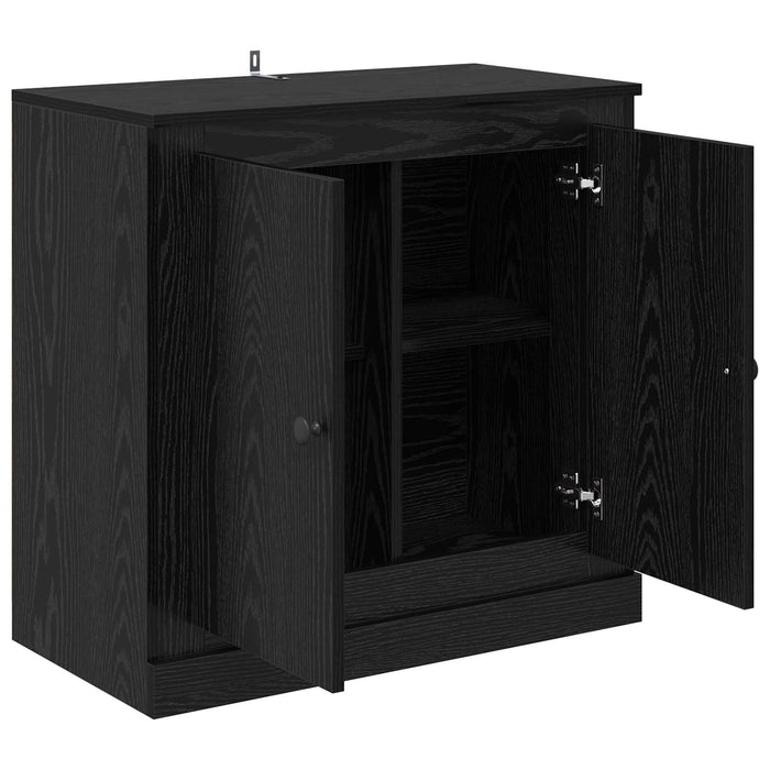 Bufet Stejar Negru 70 x 35,5 x 67,5 cm Lemn compozit - WALTI WALTI
