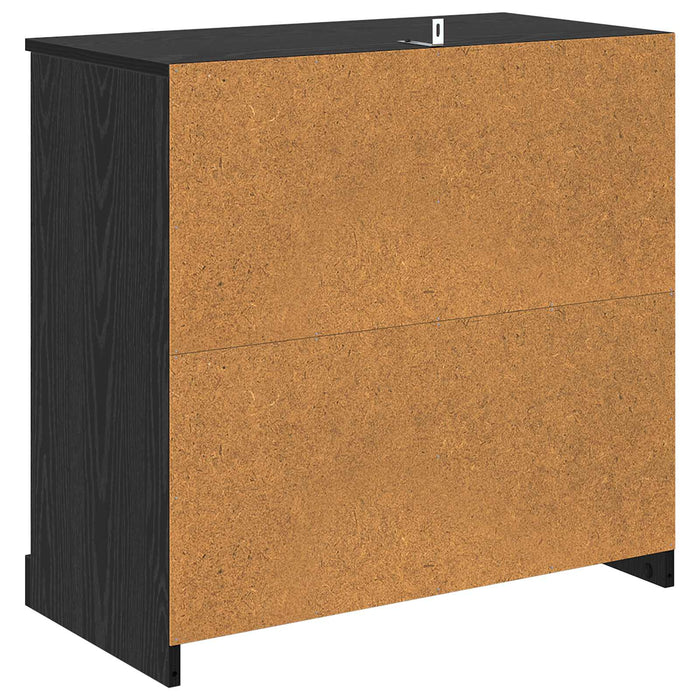 Bufet Stejar Negru 70 x 35,5 x 67,5 cm Lemn compozit - WALTI WALTI