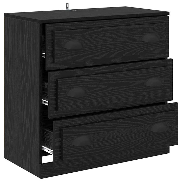Bufet cu sertar Stejar Negru 70 x 35,5 x 67,5 cm Lemn compozit - WALTI WALTI