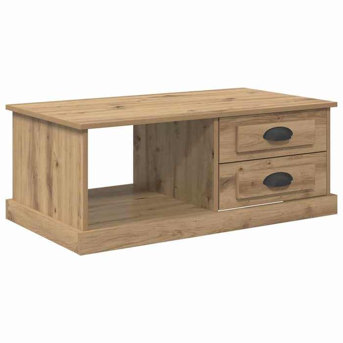 Masă de cafea Stejar Artizanal 90 x 50 x 35 cm Lemn compozit - WALTI WALTI