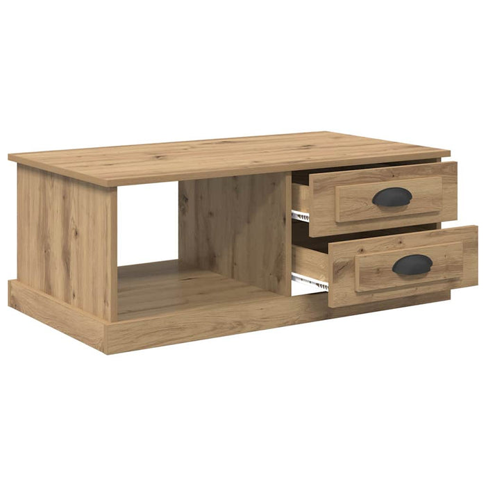 Masă de cafea Stejar Artizanal 90 x 50 x 35 cm Lemn compozit - WALTI WALTI