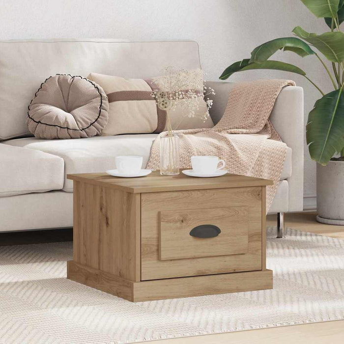 Masă de cafea Stejar Artizanal 50 x 50 x 35 cm Lemn compozit - WALTI WALTI