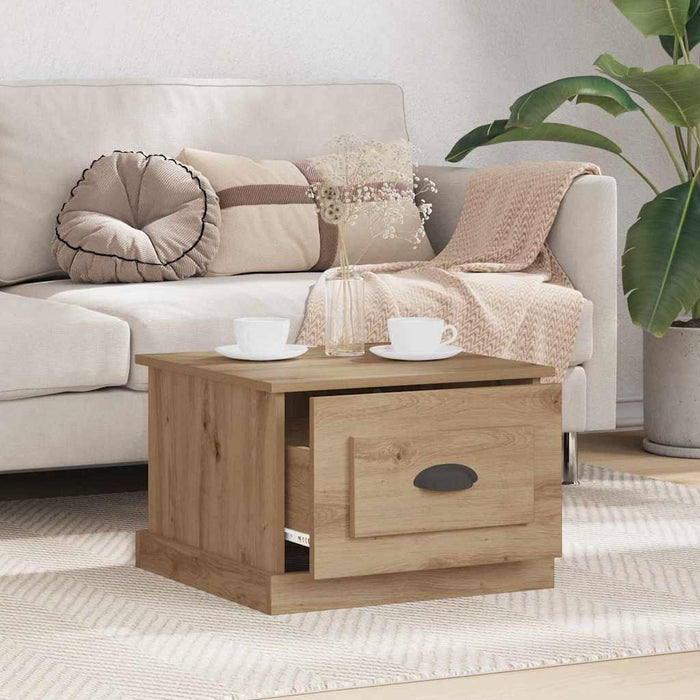 Masă de cafea Stejar Artizanal 50 x 50 x 35 cm Lemn compozit - WALTI WALTI