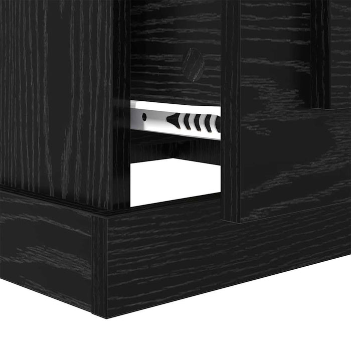 Masă de cafea Stejar Negru 50 x 50 x 35 cm Lemn compozit - WALTI WALTI