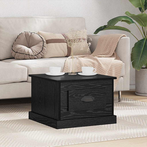 Masă de cafea Stejar Negru 50 x 50 x 35 cm Lemn compozit - WALTI WALTI