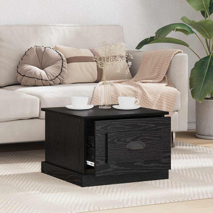 Masă de cafea Stejar Negru 50 x 50 x 35 cm Lemn compozit - WALTI WALTI