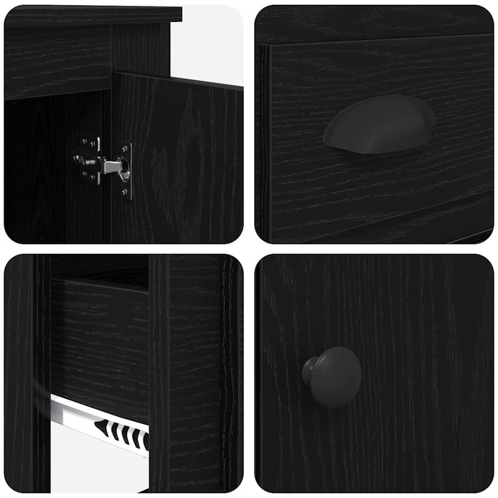 Bufet cu sertar Stejar Negru 60 x 35,5 x 103,5 cm Lemn compozit - WALTI WALTI