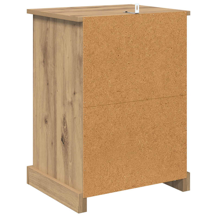 Dulap de noapte Stejar Artizanal 36 x 43 x 60 cm Lemn compozit WALTI