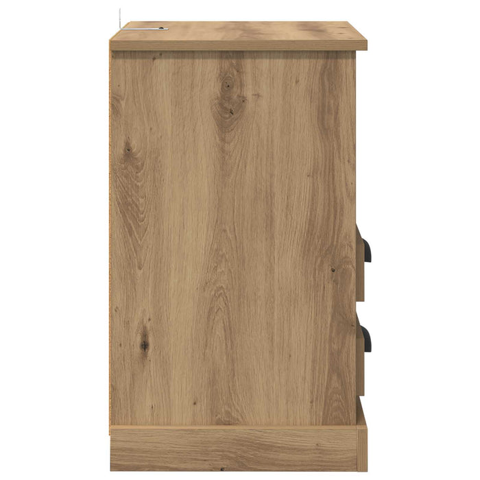 Dulap de noapte Stejar Artizanal 36 x 43 x 60 cm Lemn compozit WALTI