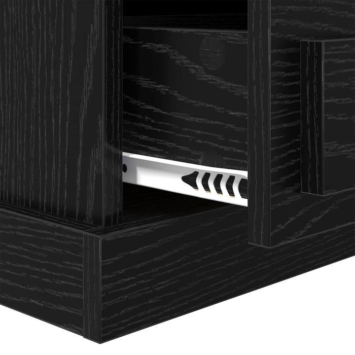 Dulap de noapte Stejar Negru 36 x 43 x 60 cm Lemn compozit WALTI