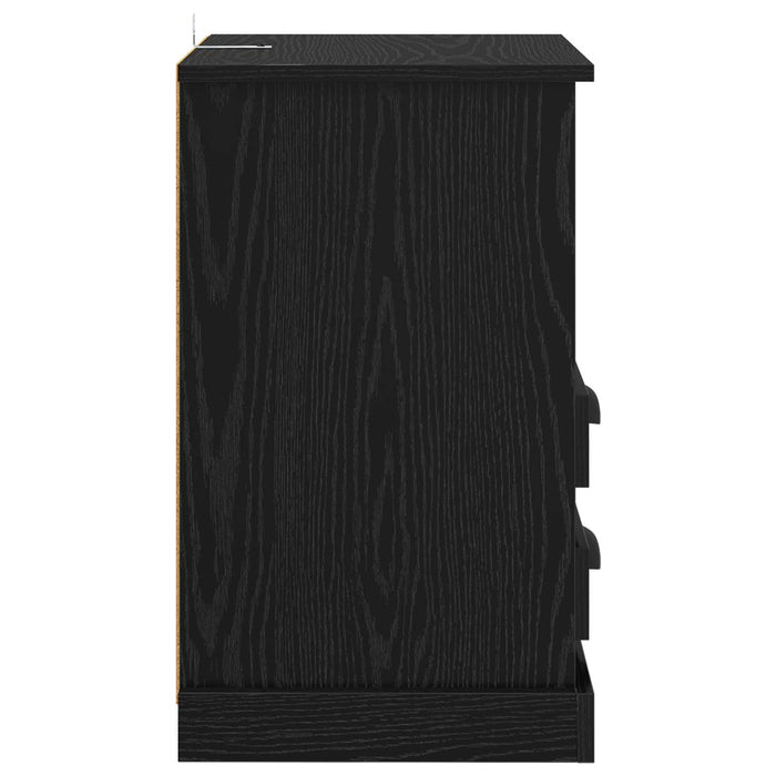 Dulap de noapte Stejar Negru 36 x 43 x 60 cm Lemn compozit WALTI