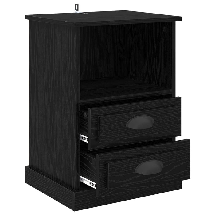 Dulap de noapte cu sertar 2 pcs Stejar Negru 36 x 43 x 60 cm WALTI