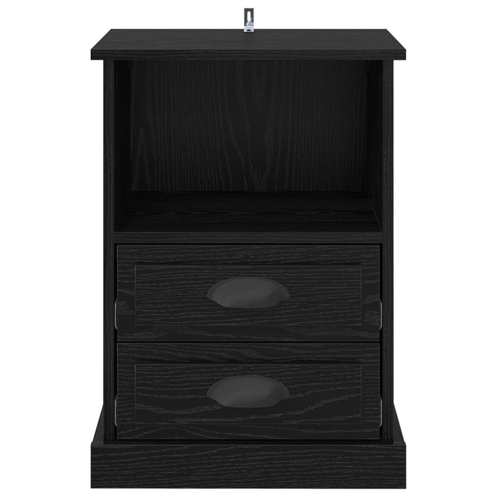 Dulap de noapte cu sertar 2 pcs Stejar Negru 36 x 43 x 60 cm WALTI
