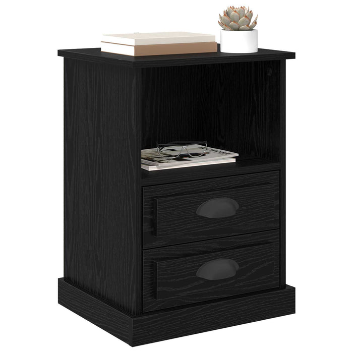 Dulap de noapte cu sertar 2 pcs Stejar Negru 36 x 43 x 60 cm WALTI