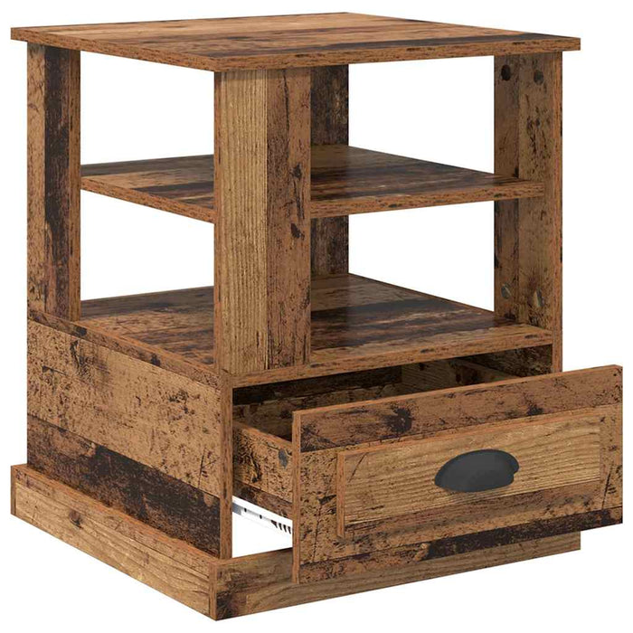 Dulap de noapte Lemn vechi 50 x 50 x 60 cm Lemn compozit - WALTI WALTI