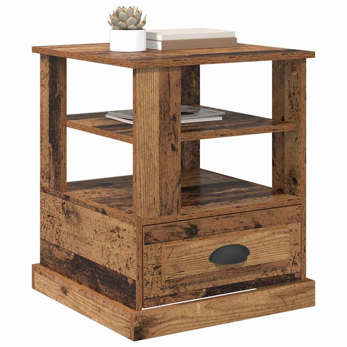 Dulap de noapte Lemn vechi 50 x 50 x 60 cm Lemn compozit - WALTI WALTI