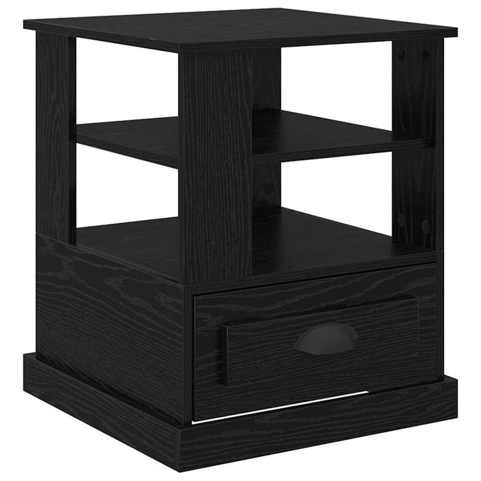 Dulap de noapte Stejar Negru 50 x 50 x 60 cm Lemn compozit - WALTI WALTI