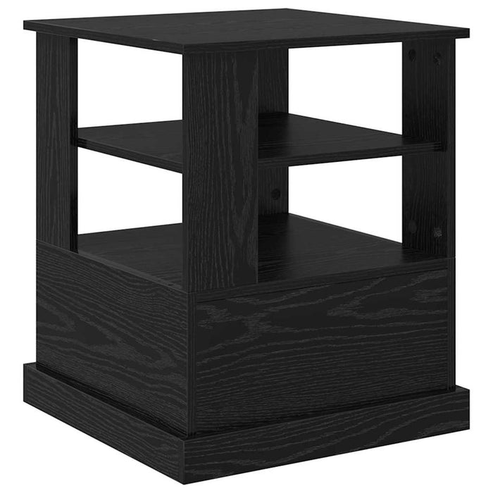 Dulap de noapte Stejar Negru 50 x 50 x 60 cm Lemn compozit - WALTI WALTI