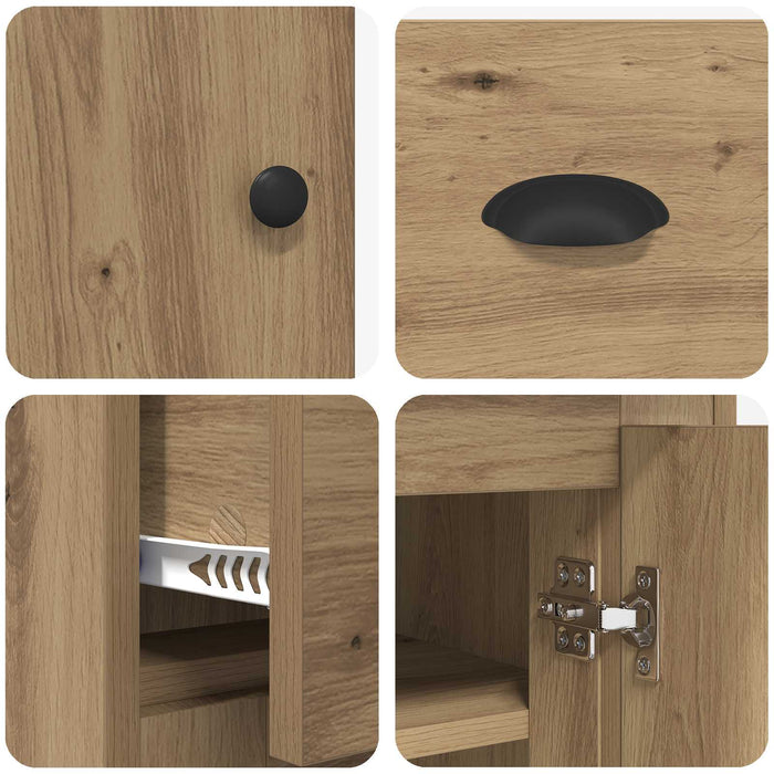 Bufet Stejar Artizanal 70 x 35,5 x 67,5 cm Lemn compozit - WALTI WALTI