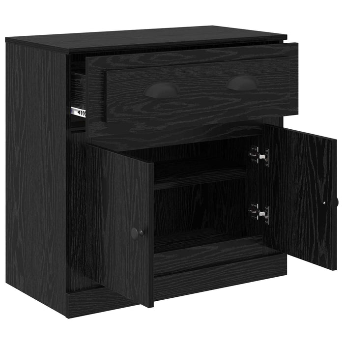 Bufet cu sertar Stejar Negru 70 x 35,5 x 67,5 cm Lemn compozit - WALTI WALTI