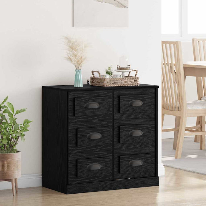 Bufet cu sertar Stejar Negru 70 x 35,5 x 67,5 cm Lemn compozit - WALTI WALTI